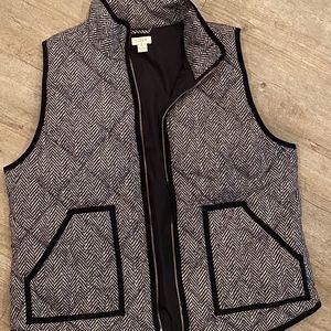 J crew Houndstooth Puffer Vest